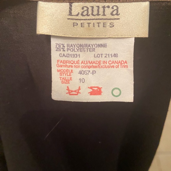 Laura Taupe Shimmer Blouse with Covered Buttons - Picture 4 of 4